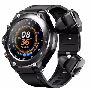 Smart Watch with Wirelessly Earbuds 2 in 1